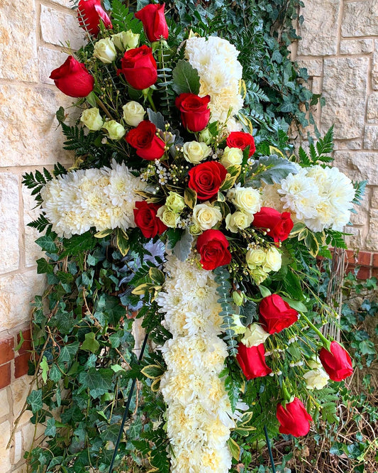 Remembrance Cross Standing Spray