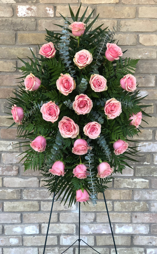 24 Roses Sympathy Standing Spray