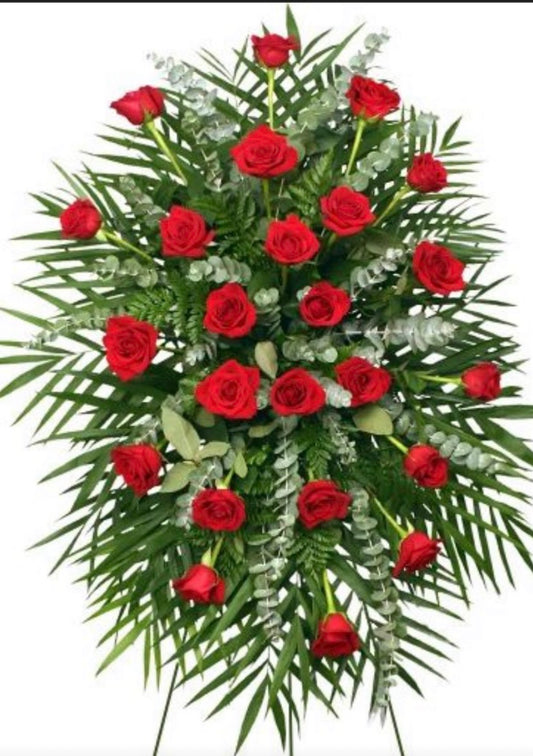 24 Roses Sympathy Standing Spray