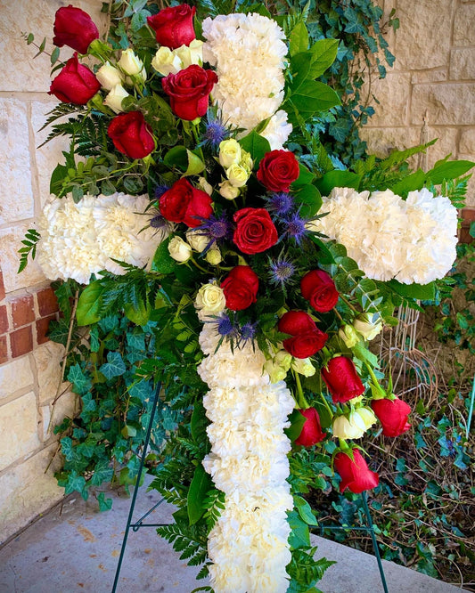 Remembrance Cross Standing Spray